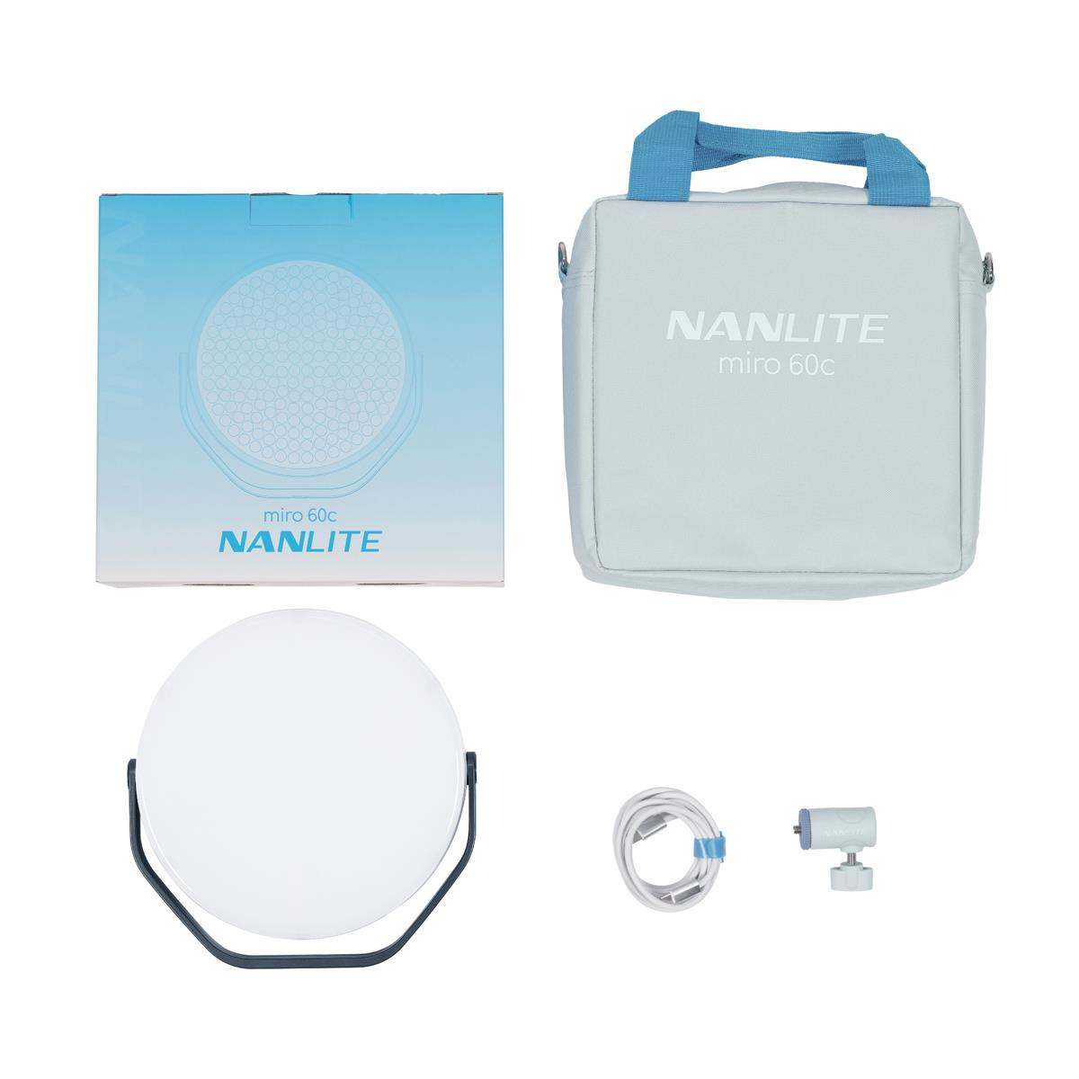 NANLITE miro 60c LED Full-color Round Panel Light - Midnight Blue