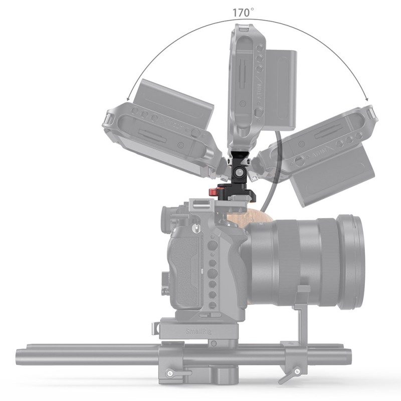 Swivel and Tilt Adjustable Monitor Support with NATO Clamp 2906B