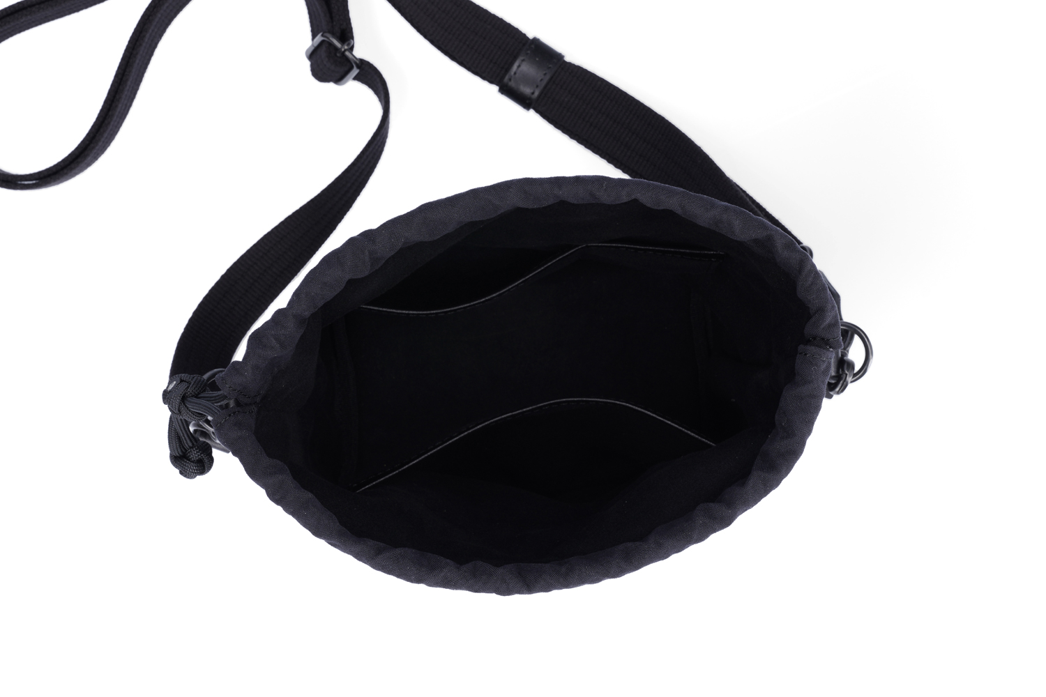 ACAM-CP210 Camera Pouch Leather & Fabric - Full Black (M)