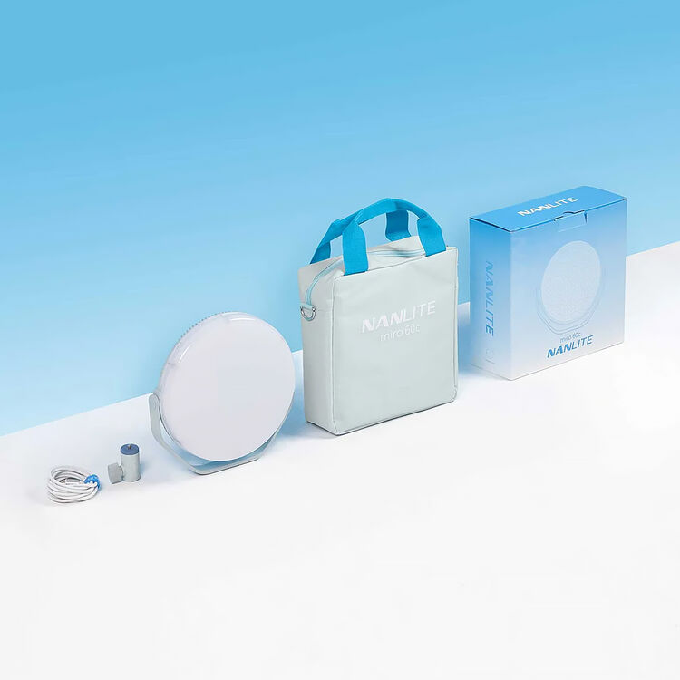 NANLITE miro 60c 2KIT LED Full-color Round Panel Light - Mint Blue