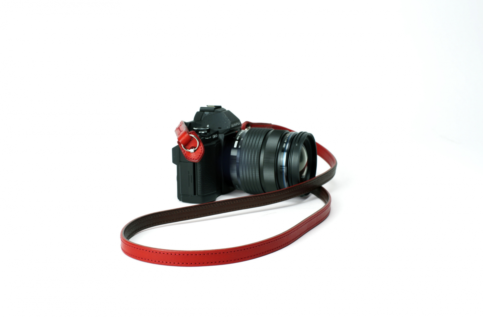 ACAM-280LA Leather Camera Strap (L)- Red