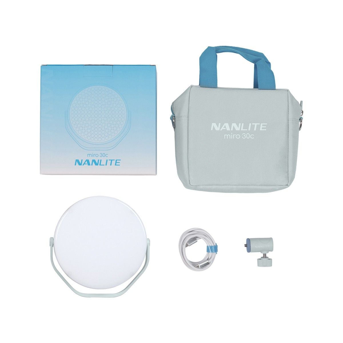 NANLITE miro 30c LED Full-color Round Panel Light - Mint Blue