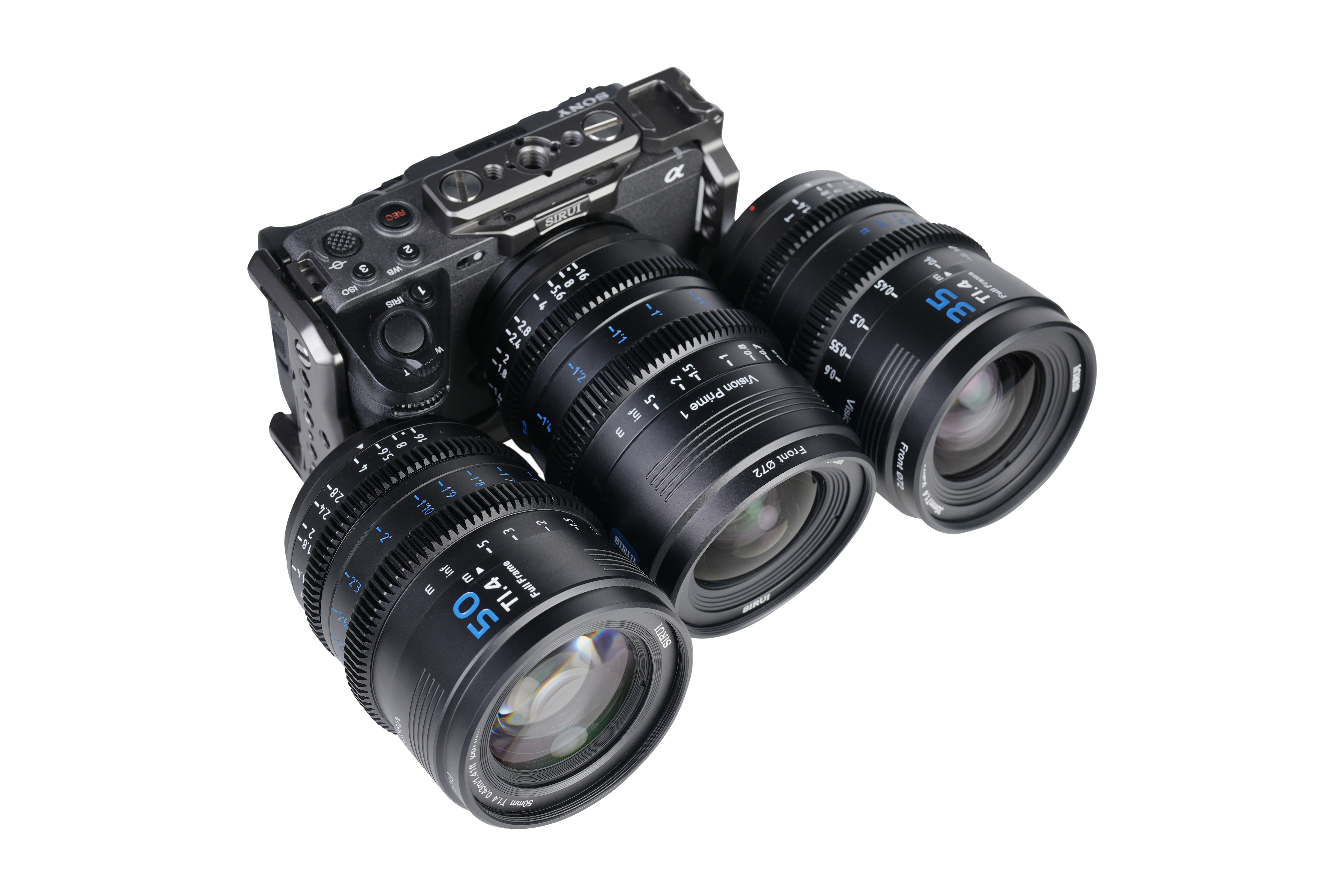 VISION PRIME 24/35/50mm FF Cine Lens Bundle (E-Mount)-Black