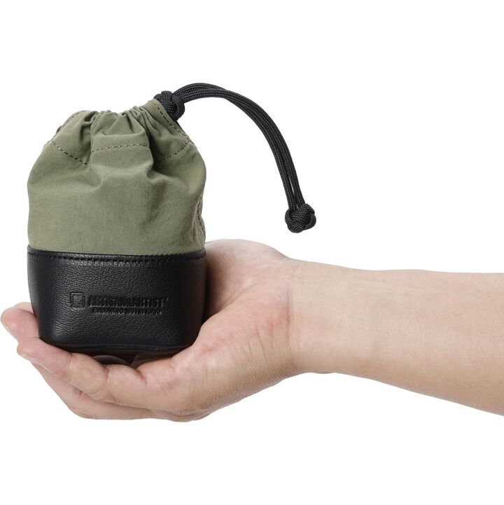 Fabric Camera Lens Pouch - Khaki (S)